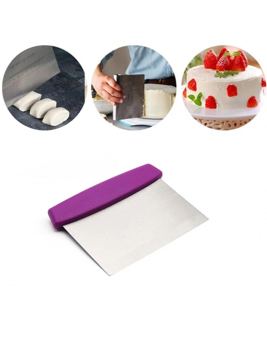 ®  Çelik Hamur Kesici Kazıyıcı Pasta Kek Dekorasyon Spatula Aleti