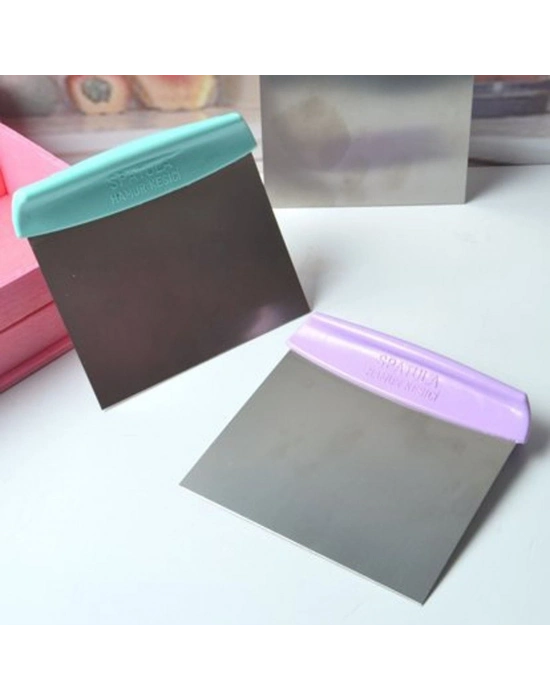 ®  Çelik Hamur Kesici Kazıyıcı Pasta Kek Dekorasyon Spatula Aleti