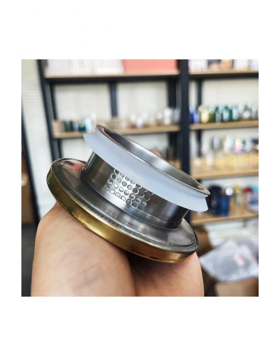 Çelik Kapaklı Borosilikat Dilimli Model Süzgeçli Cam Demlik Bitki Çayları 1000 Ml Royaleks-CM-2001