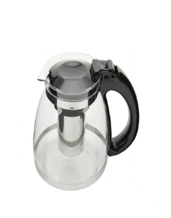 Çelik Süzgeçli Cam Çaycı Servis Demlik 1500 Ml. Royaleks-7488
