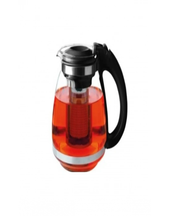 Çelik Süzgeçli Cam Çaycı Servis Demlik 1500 Ml. Royaleks-7488