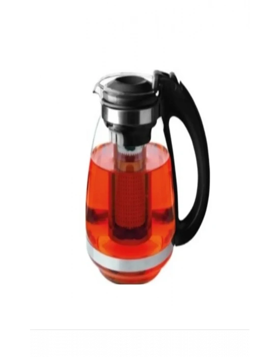 Çelik Süzgeçli Cam Çaycı Servis Demlik 1500 Ml. Royaleks-7488