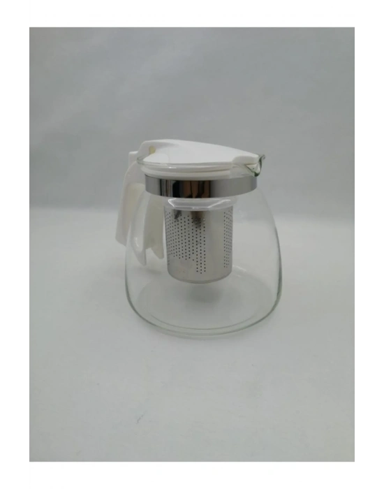 Çelik Süzgeçli Cam Demlik 900 Ml. Royaleks-8882