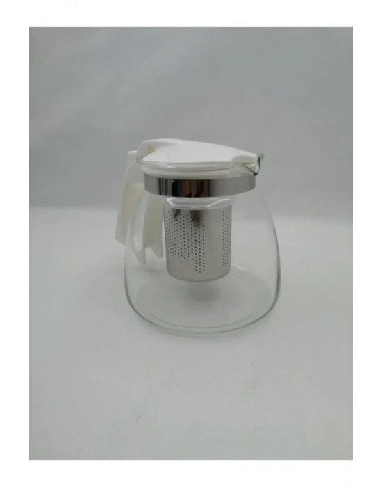 Çelik Süzgeçli Cam Demlik 900 Ml. Royaleks-8882