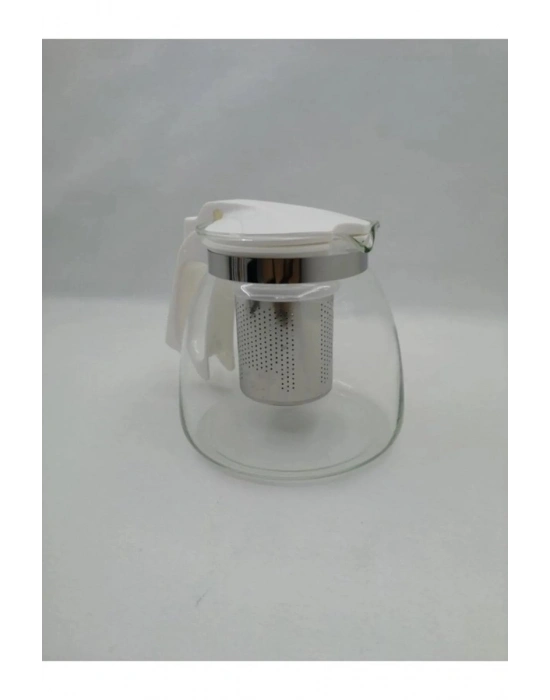 Çelik Süzgeçli Cam Demlik 900 Ml. Royaleks-8882
