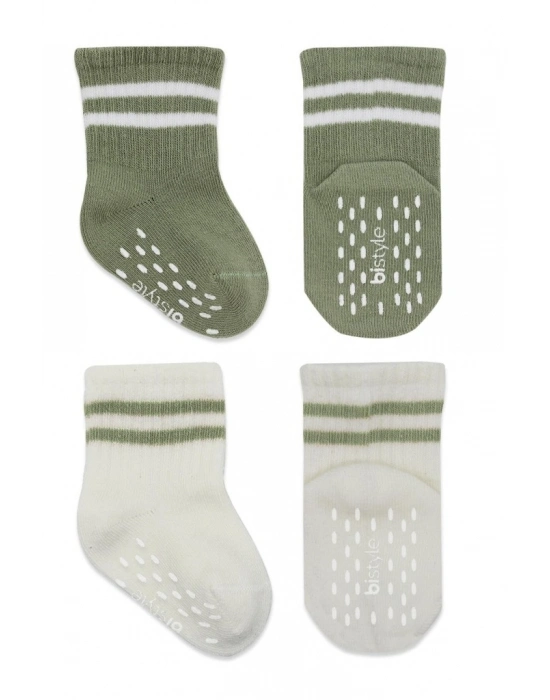 ®   Çemberli Kaymaz Soket Çorap 2Li BS10125 Nil Ekru