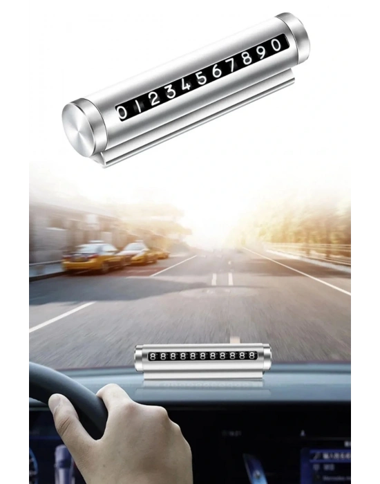Çevirmeli Araç Içi Telefon Numaralık Çevirmeli Alüminyum Oto Park Numaratörü