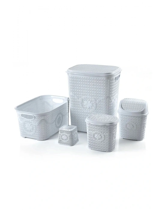 Çeyiz Seti Rattan 5 Parça Örgülü Çeyiz Seti