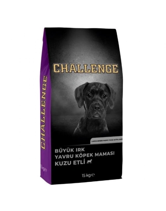 Challenge Kuzu Etli Büyük Irk Yavru Köpek Maması 15 Kg