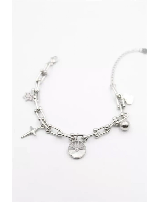 Charm Tfn Zincir Bileklik - Gümüş