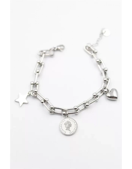 Charm Tfn Zincir Bileklik - Gümüş