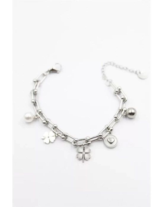 Charm Tfn Zincir Bileklik - Gümüş