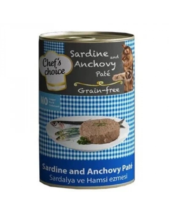 Chefs Choice Kıyılmış Sardalya ve Hamsili Yetişkin Konserve Kedi Maması 1 Adet 400 Gr