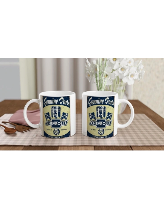 Chevrolet Piston Logolu Retro Kupa Bardak