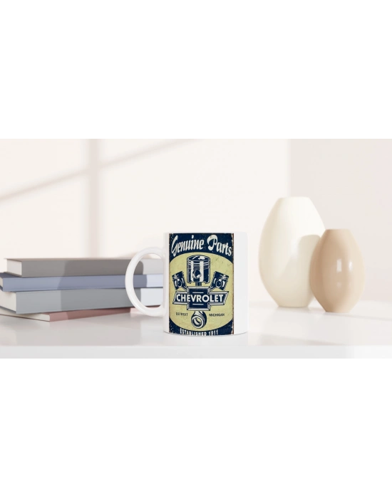 Chevrolet Piston Logolu Retro Kupa Bardak