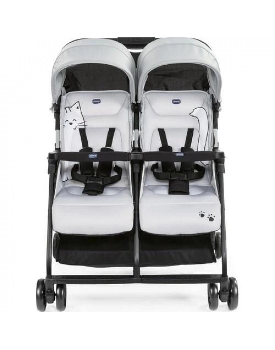 Chicco Ohlala Twin İkiz Bebek Arabası Silver