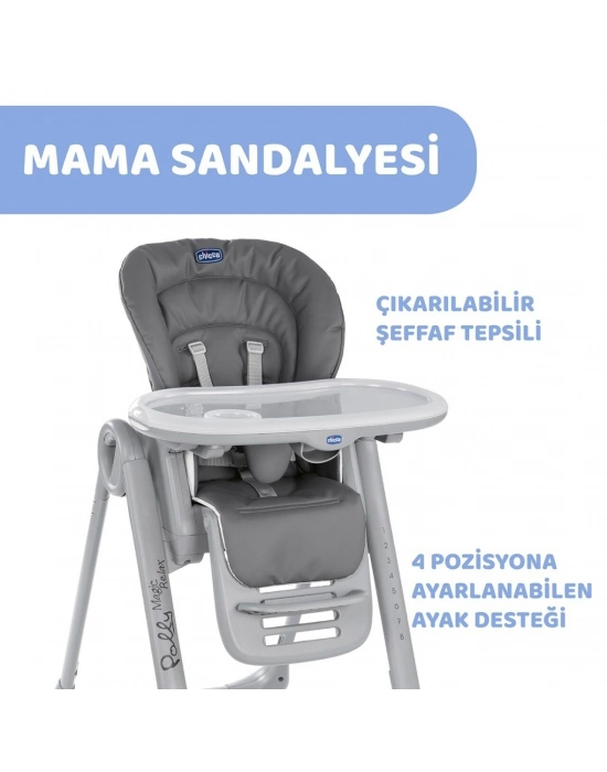 Chicco Polly Magic Relax Mama Sandalyesi Grey Melange