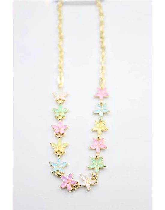 Çiçek Kolye - Altın