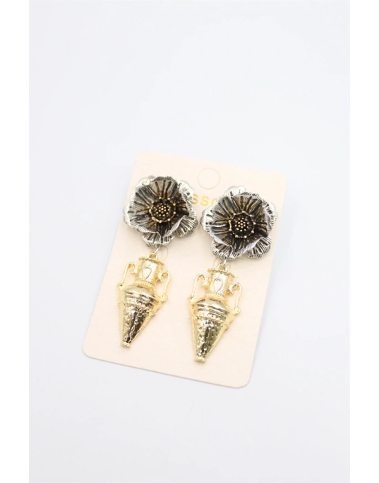 Çiçek Küpe - ÇOK RENKLİ