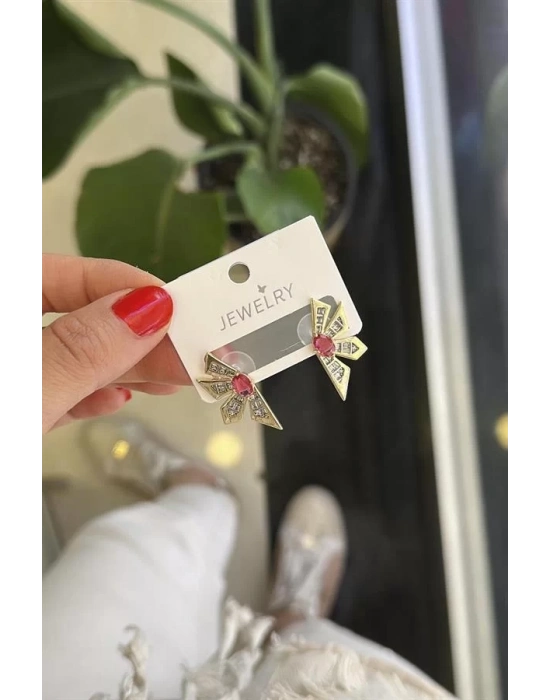 Çiçek Küpe - Pembe