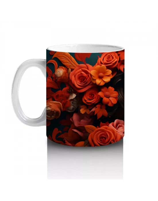 Çiçek Taçlı Maskeli Ruh – Hediyelik Kahve Kupası