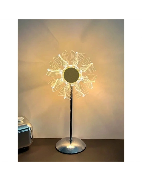 Çiçek Tasarımlı LED Masa Lambası
