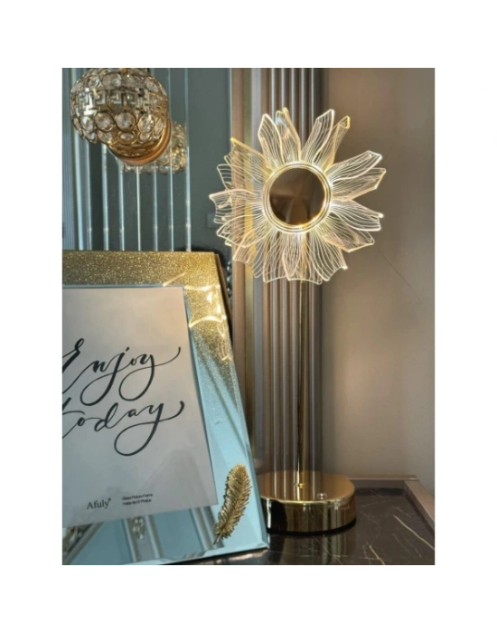 Çiçek Tasarımlı LED Masa Lambası