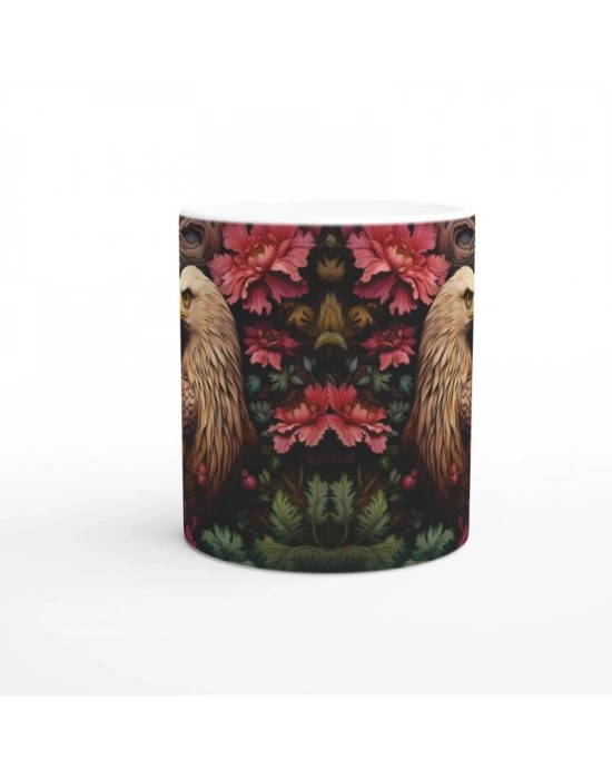 Çiçekler Arasında Kartal Gücü Kupa Bardak