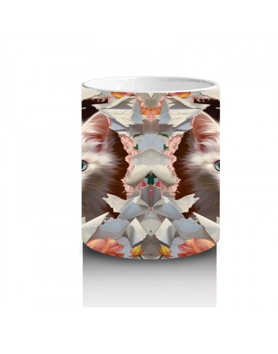 Çiçekler Arasında Yavru Kediler – Baskılı Kahve Kupası