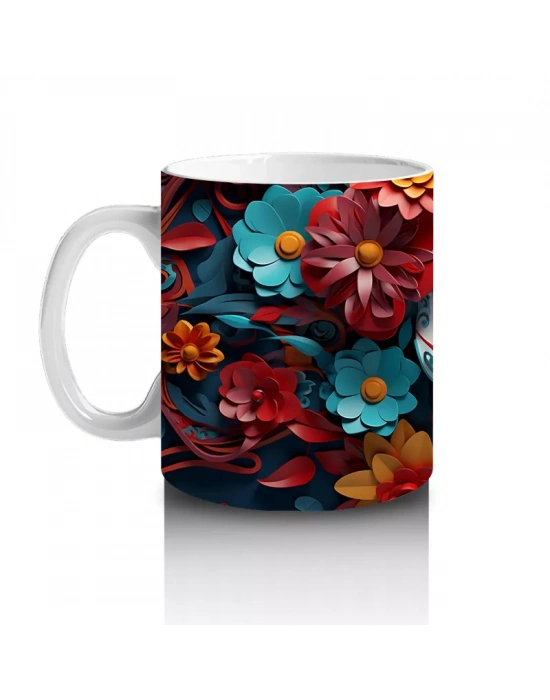 Çiçeklerden Taçlı Buzlu Maske – Hediyelik Kahve Kupası