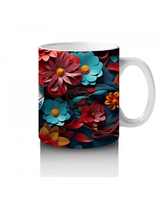 Çiçeklerden Taçlı Buzlu Maske – Hediyelik Kahve Kupası