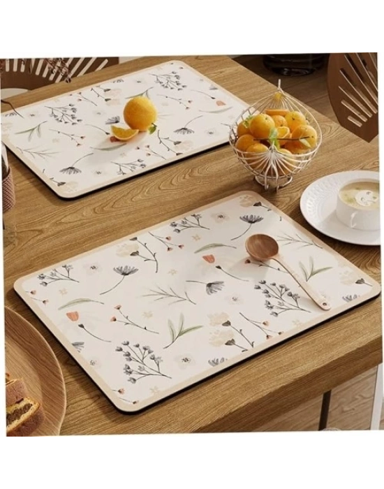 Çiçekli Kaymaz Servis Matı