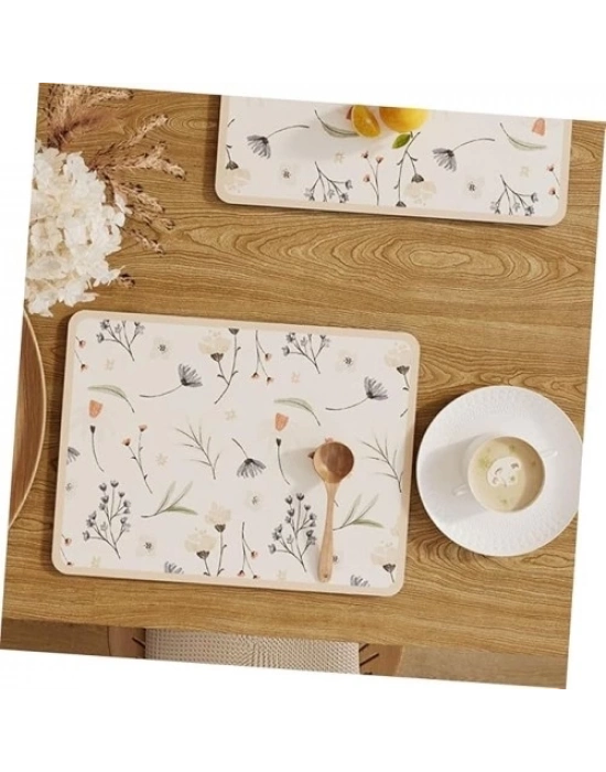 Çiçekli Kaymaz Servis Matı