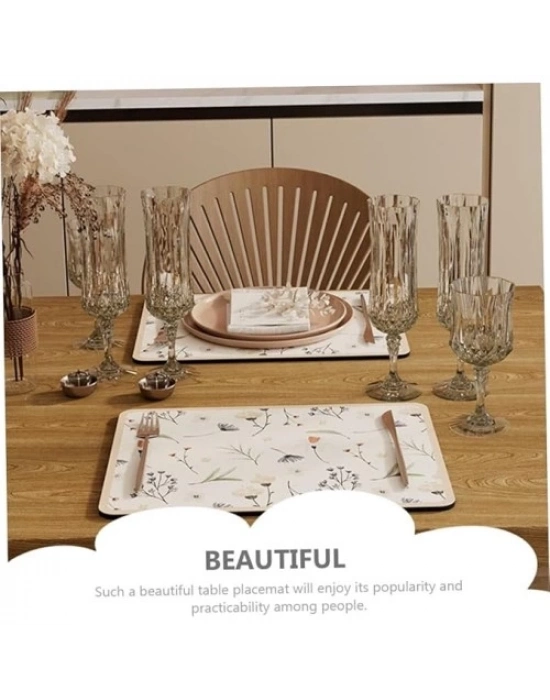 Çiçekli Kaymaz Servis Matı