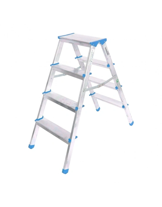 Çift Basamaklı Alüminyum Metal Merdiven Yükseklik 92cm Baş Genişlik 8cm
