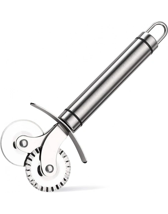 Çift Başlıklı Pizza Hamur Bıçağı