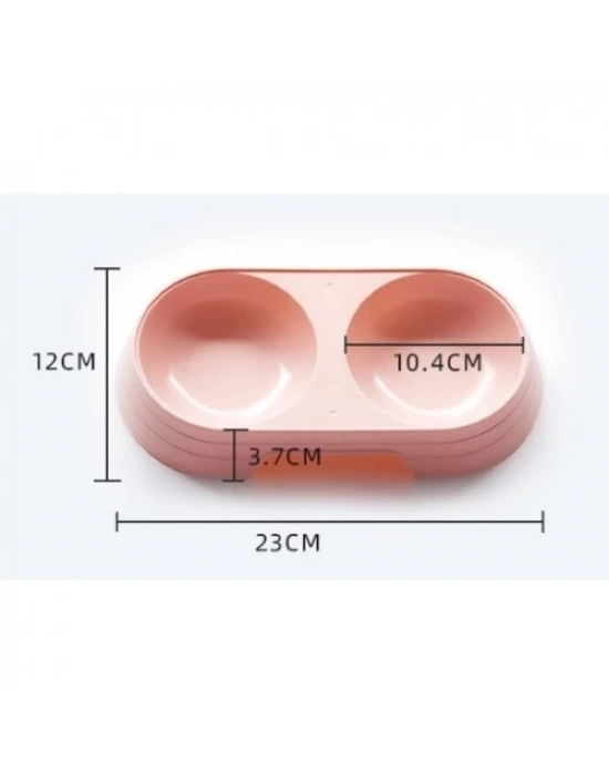 Çift Bölmeli Evcil Hayvan Mama Kabı