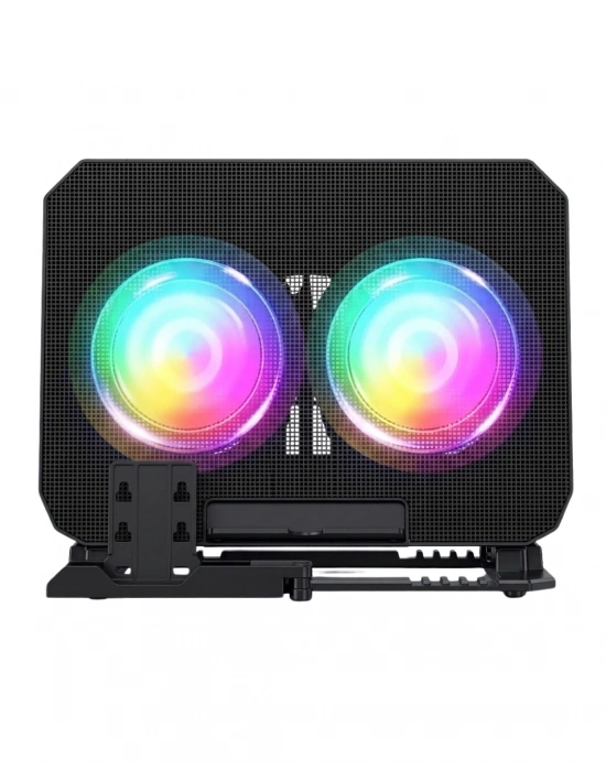 Çift Fanlı Laptop Soğutucu RGB Işıklı Sessiz Notebook Standı