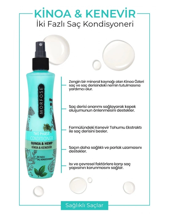 Çift Fazlı Kinoa & Kenevir Kondisyoner Fön Suyu 240 ML - mrfs