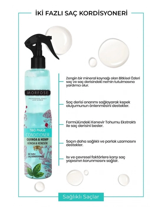 Çift Fazlı Kinoa & Kenevir Kondisyoner Fön Suyu 400 ML - mrfs