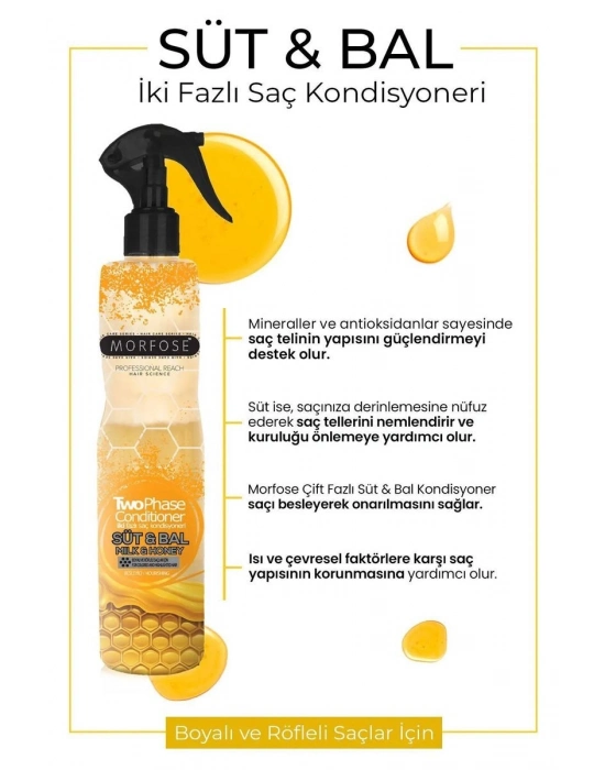 Çift Fazlı Süt & Bal Kondisyoner Fön Suyu 240 ML - mrfs