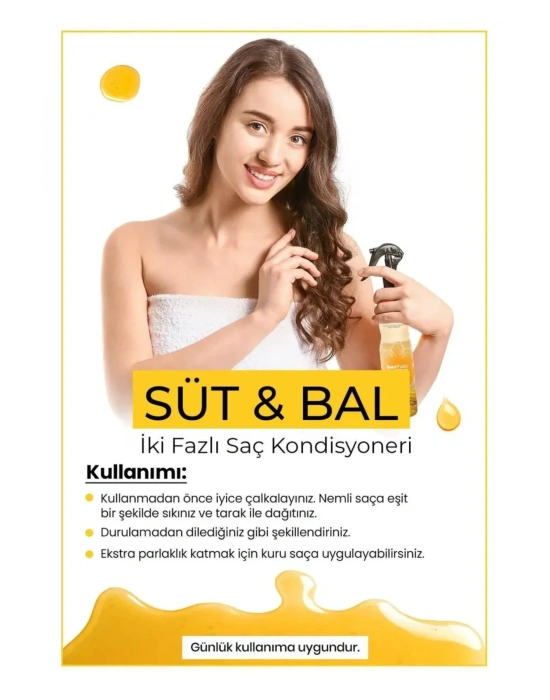 Çift Fazlı Süt & Bal Kondisyoner Fön Suyu 400 ML - mrfs
