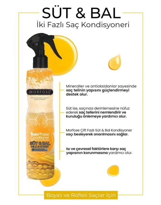 Çift Fazlı Süt & Bal Kondisyoner Fön Suyu 400 ML - mrfs