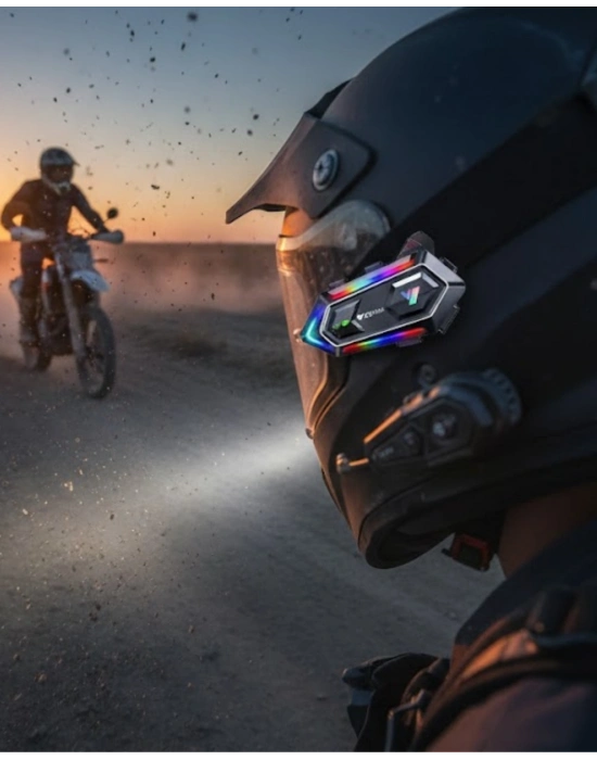 ® Çift Gürültü Azaltmalı Motosiklet Kask Telsiz Kulaklık