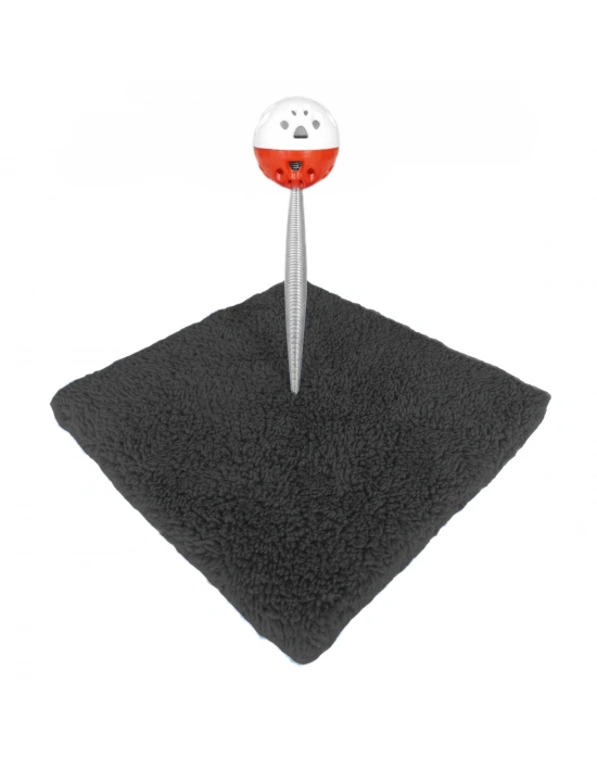 Yaylı Toplu Hacıyatmaz Kedi Aktivite Oyuncağı 16-20 cm Siyah