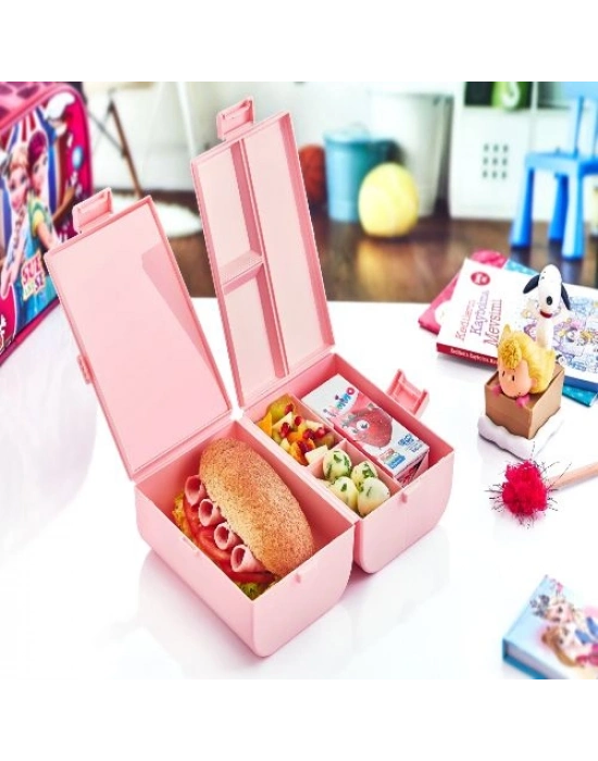 Çift Kapaklı Bölmeli Beslenme Kabı