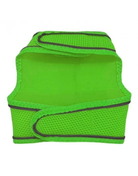 Çift Kilitli Sportif Kedi Köpek Göğüs Tasma Seti 34-44 cm Large Yeşil