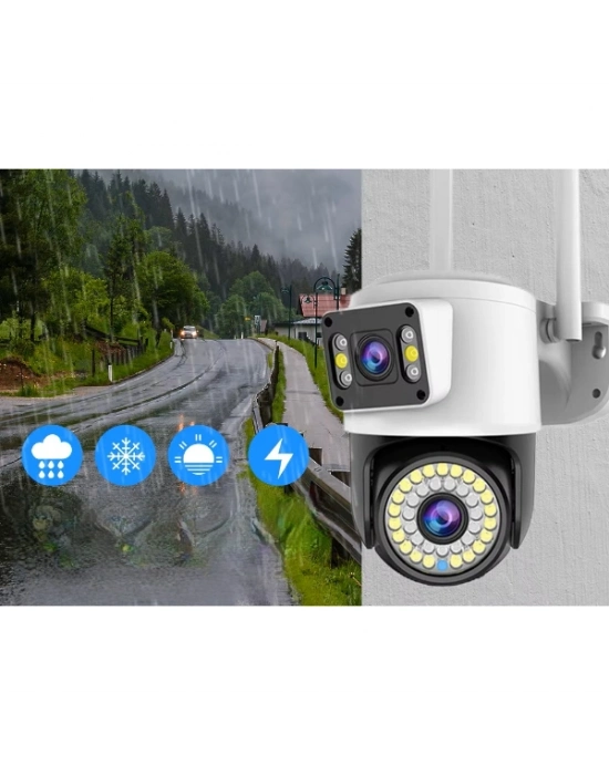 Çift Lensli Dış Mekan Wi-Fi Kamera