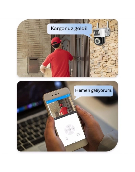 Çift Lensli Dış Mekan Wi-Fi Kamera