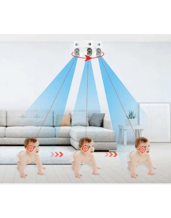 Çift Lensli İç Mekan Wi-Fi Kamera